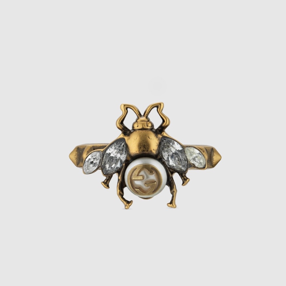 Gucci Bee Ring With Interlocking G - image 1